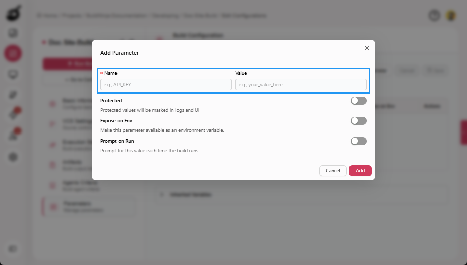 build-configuration-name-value