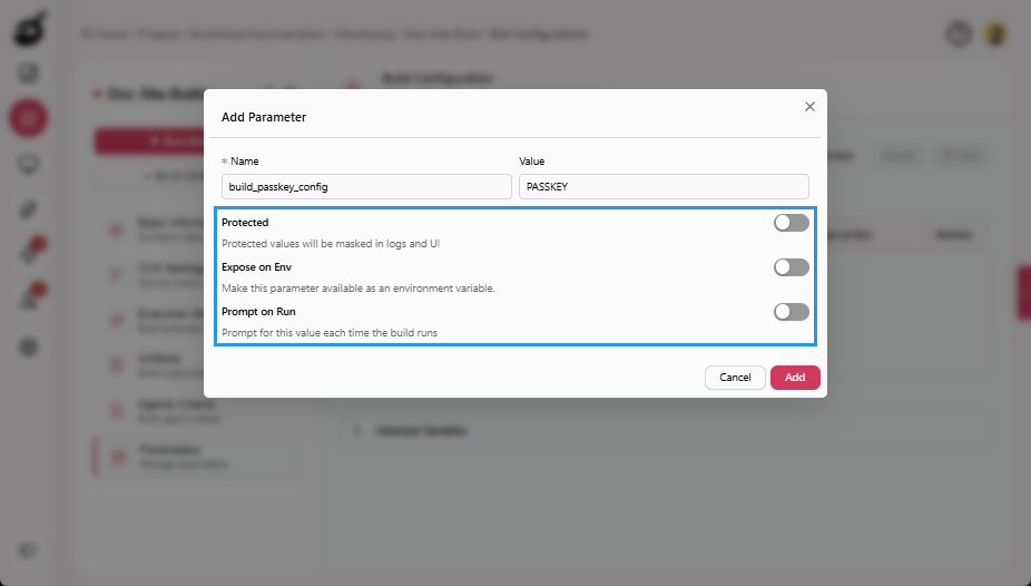 build-configuration-paramter-optional-values