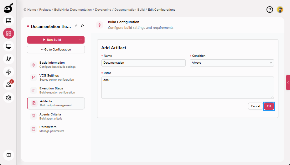 create-build-artifacts-ok-button