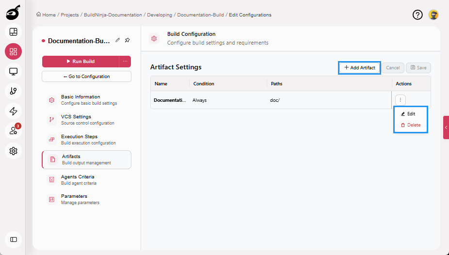 edit-artifacts-settings-options