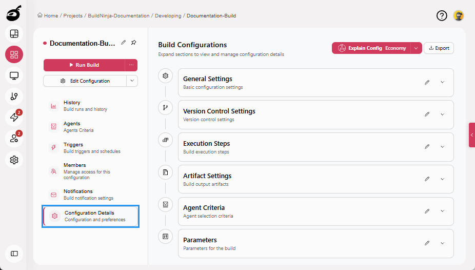 export-config-settings