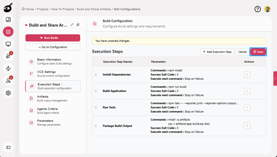 how-to-artifacts-execution-steps-page-save-button