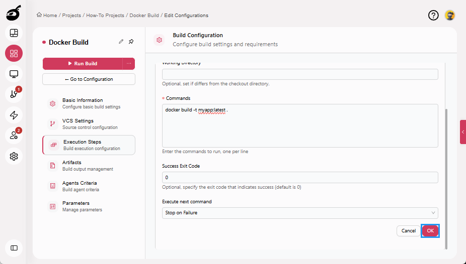 how-to-docker-add-execution-step-ok-button