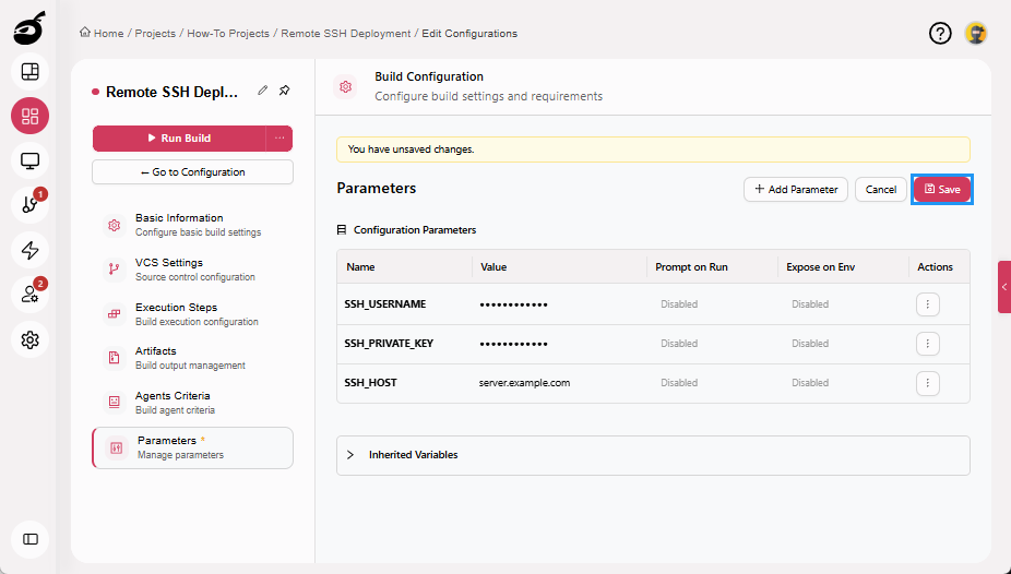 how-to-ssh-parameter-save-button