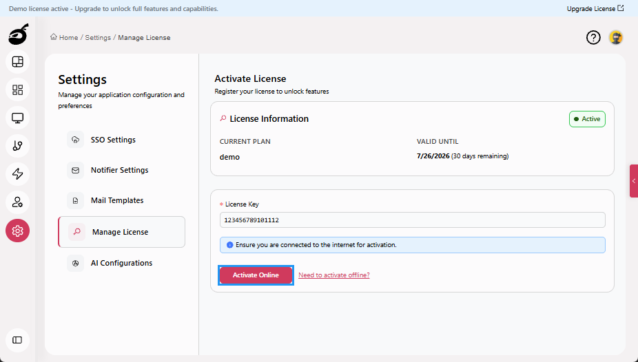 license-activate-online