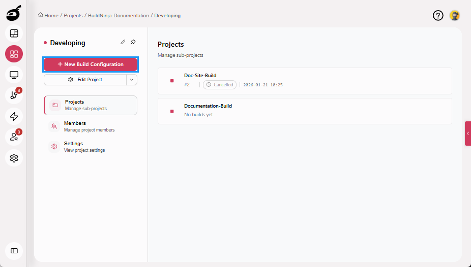 project-new-build-config