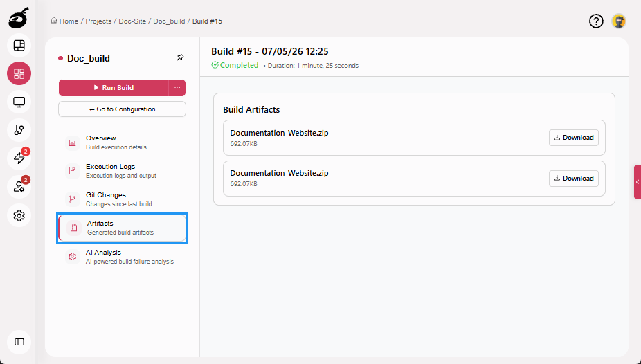 view-build-results-artifacts-tab
